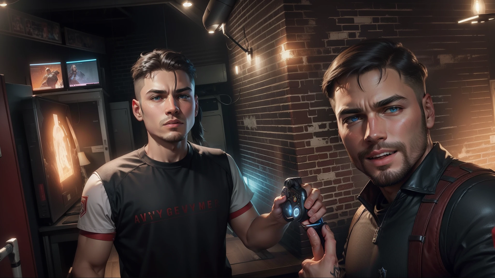 Gaming background with same face