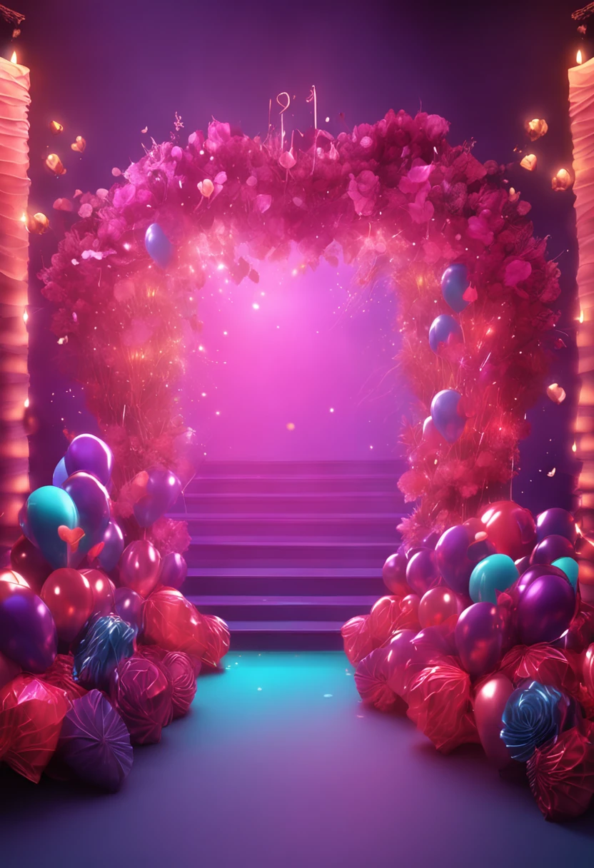 Background escuro, Bright birthday decorations, ethereal backdrop, ethereal backdrop, birthday party, amazing scenery, Birthday decorations, card