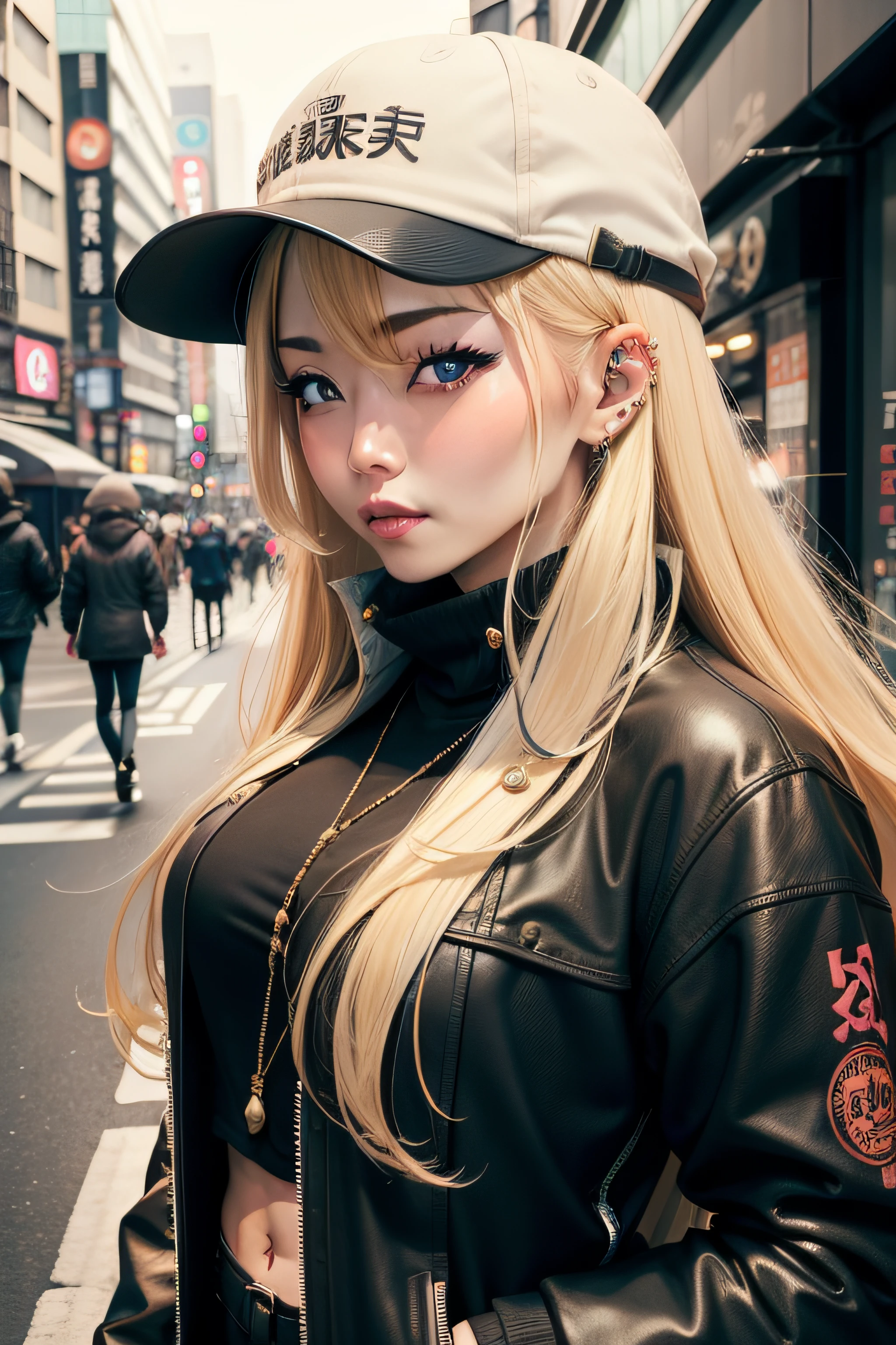 Shibuya Gal, Blond Mature Woman, 20's Female, Piercing