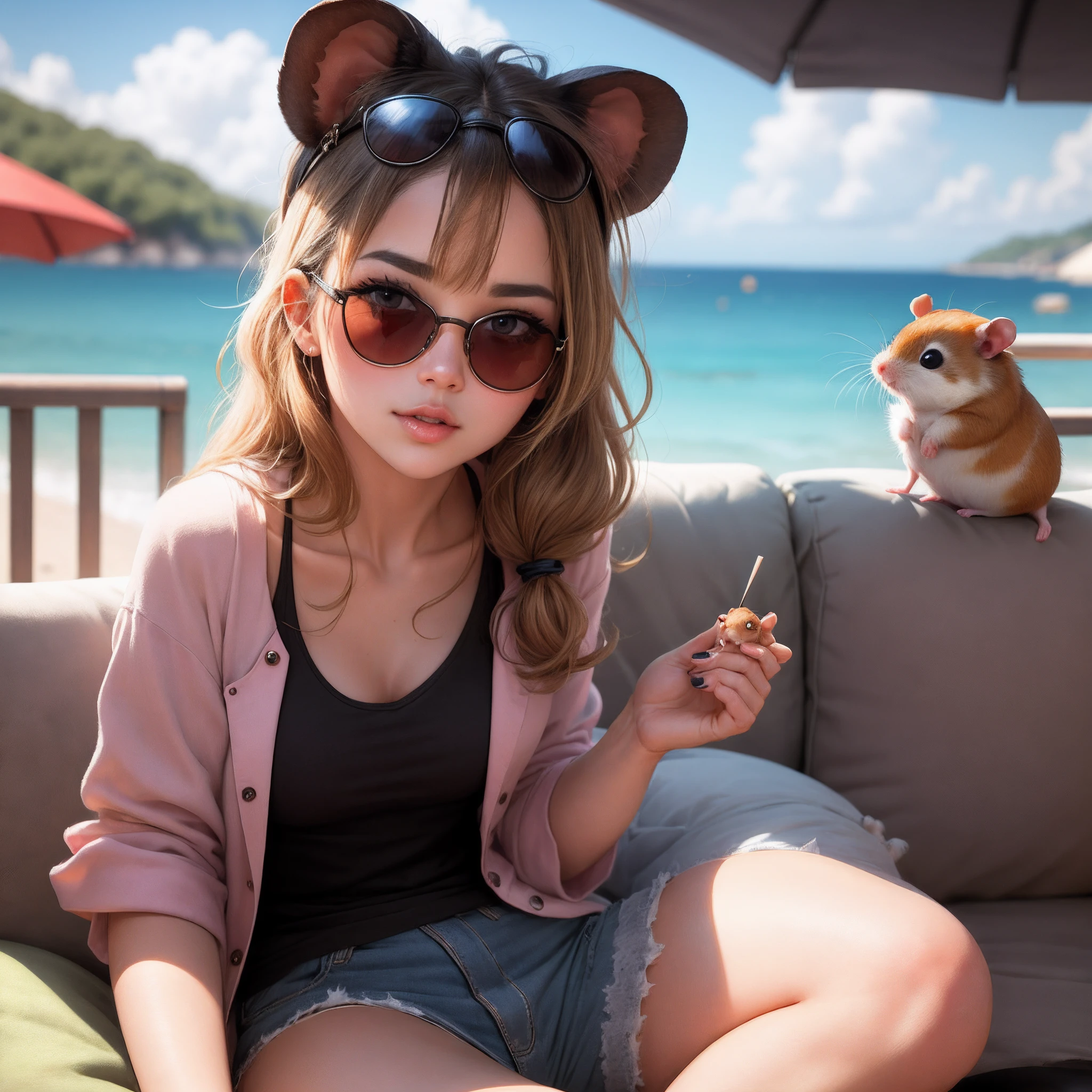 Hamster in sunglasses