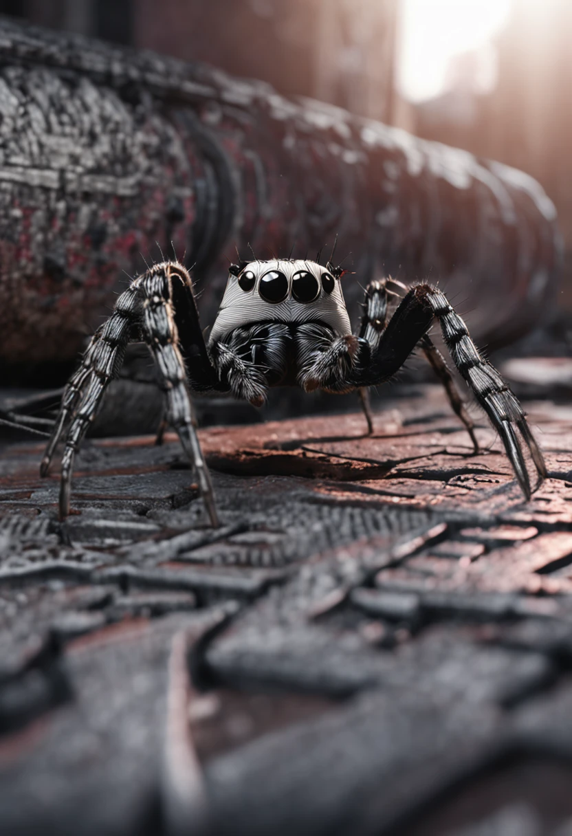Spider-Man in white/black uniforms, Black clothing details, hdr, hyper HD, 64k, Highly detailed, professional photoshooting:Sergio Nogueira, trending on artstationh, illusory engine, Vivid colors, High-resolution scanning