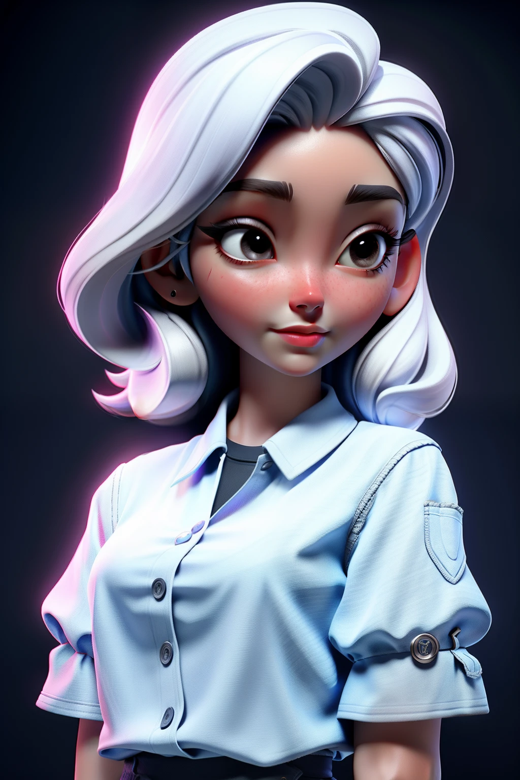 3d cg style,(masterpiece, top quality, best quality, woman in monochromatic light),