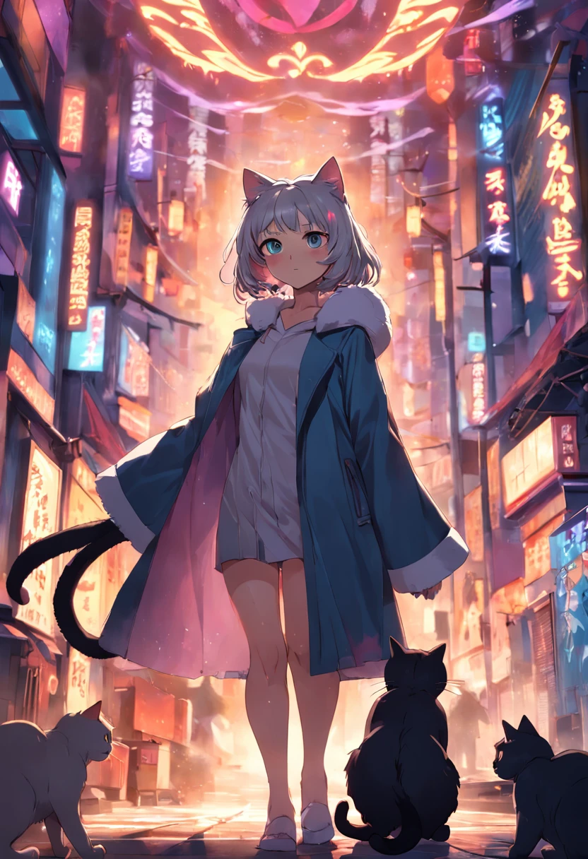 Cat lady,huge tit,No coat