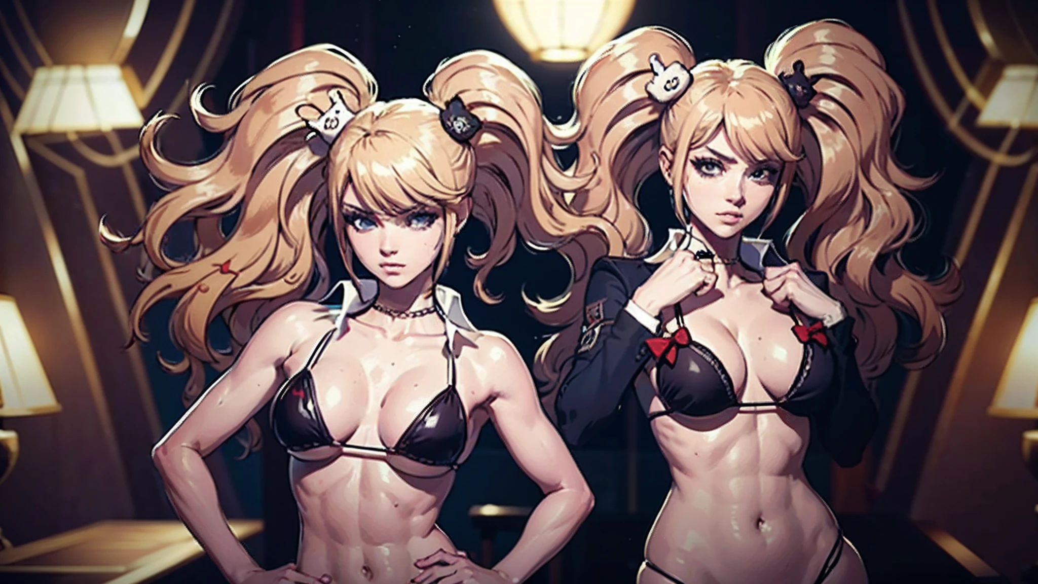 1Menina, blond hair, (musculoso: 0.7), umbigo, coxas, ombros nus, fundo simples, roupas esportivas, sorrir, Peito grande, Bumbum grande (obra-prima, alta qualidade: 1.1), olhos perfeitos, rosto perfeitamente sexy, corpo sexy, Ultra Detalhado, cameltoe avantajado, peitos avantajados, pose erotica, micro bikini, ,fisiculturista, rosto bonito, serious face, olhos perfeitos, corpo perfeito, healthy body, abdomen, musculoso, estrutura corporal detalhada, all parts are clearly visible, pose dinamica, Cameltoe em destaque, micro bikini, Dynamic background, maken