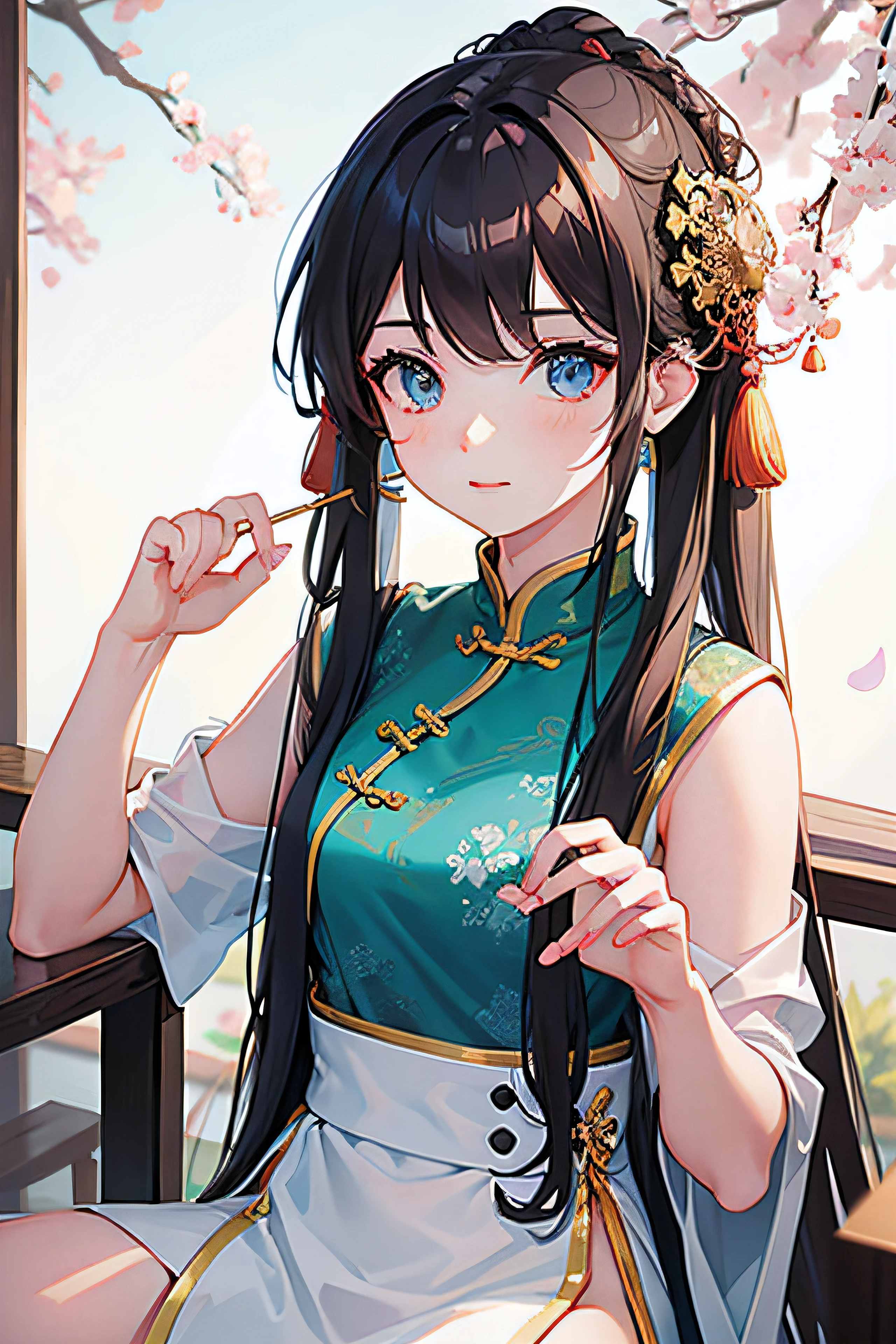 China-style，Two-dimensional girl，Beautiful Chinese hair accessories