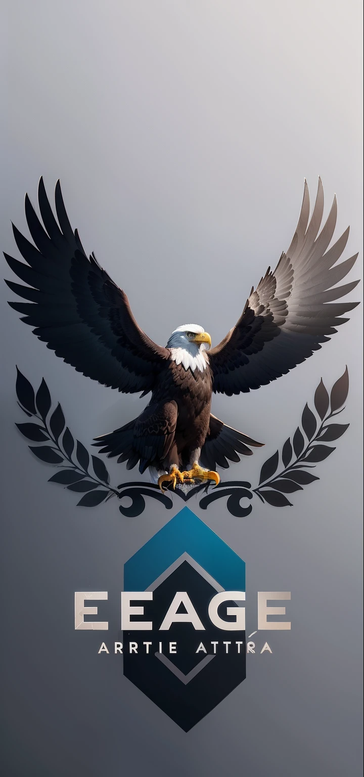 impresionante, arte vectorial, Creative logo design, Logo with eagle text, Eagle Line Artistic Logo, Color design, Minimalista y puro - Eagle , agregar efecto al final
