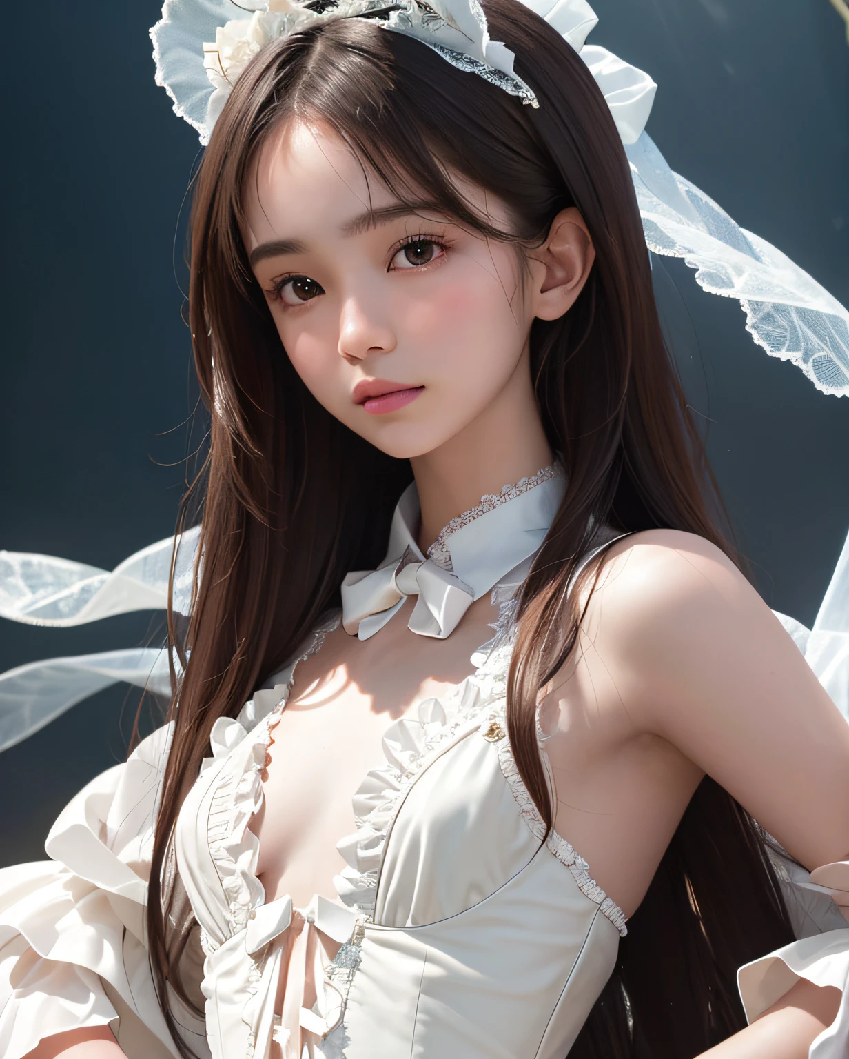 best quality, ultra hi res, photoreaslistic, a photography of a beautiful girl, detailed face, undressing, (detailed Cropped lace blazer with a lot of frills and ribbons), Mountain, (face close up), seductive look, looking at another, random background, Sofia,
Pure_Innocent_girl, pureerosface_v1, (upper body), pov, (((depth of field))), pale and lustrous skin, (small breasts), neon glow, random background, vivid,detailed, realistic, beautiful, stunning lighting, stunning reflections, sun rise, bokeh mood, very long hair,,