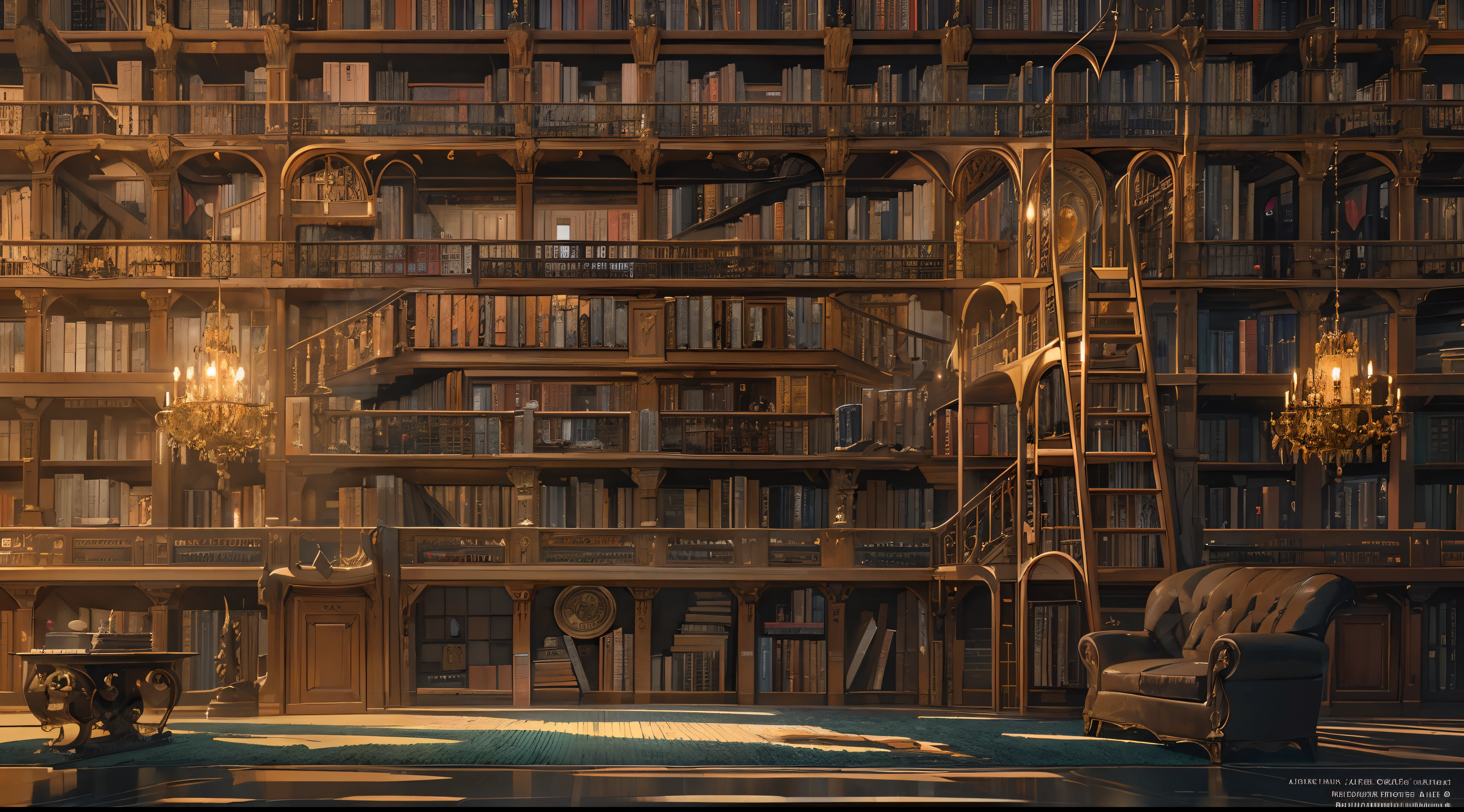 (by Greg Rutkowski: 1.2), ((no human)), fantasy, (massive bookshelf in a grand library), dynamic lighting, symmetrical angles shot, architectural, silent, vibrant atmosphere, sharp focus, (photorealism: 1.4), (intricate: 1.4) (masterpiece: 1.4) (illustration: 1.4), post-processing, 8k resolution.
