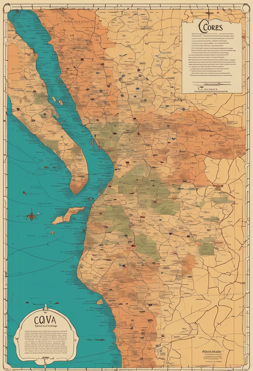 mapa de cores, imagem horizontal