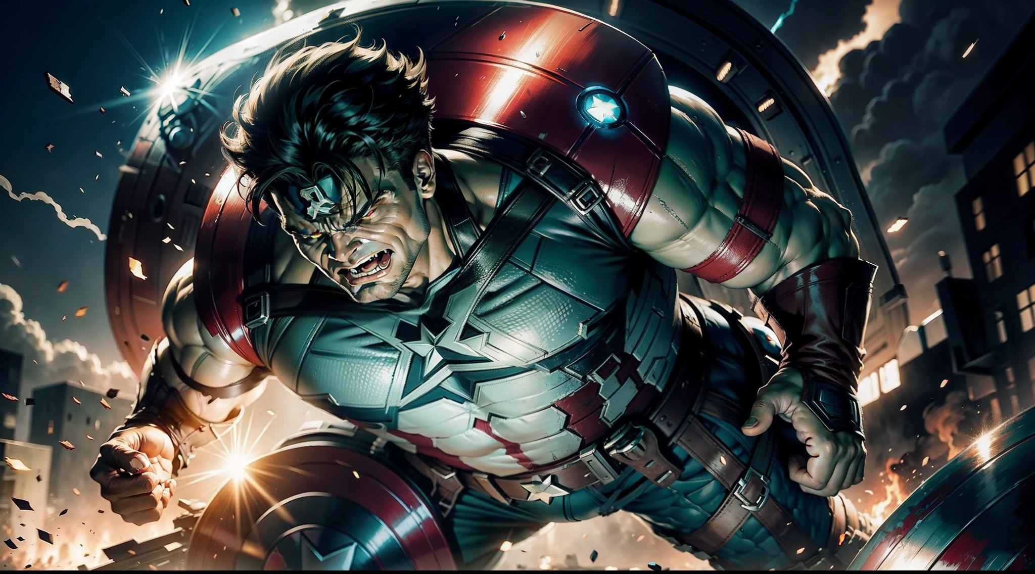 THE FUSION HULK AND CAPTAIN AMERICA