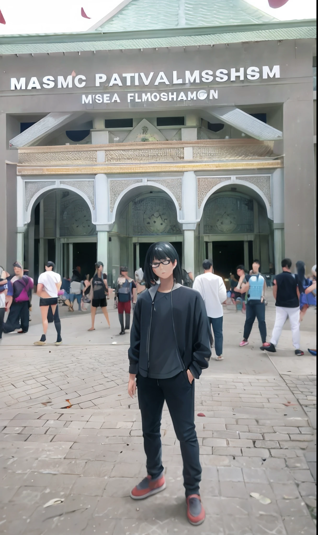 1boy, Sasuke, a man with a sword in his hand, purple skirt, wearing SSK_outfit, posing for a picture, left shoulder exposed, abs, tattoo,  dynamic pose, (masterpiece:1.4),(best quality:1.4),(shiny skin),realistic, east asian architecture background, looking at viewer, masterpiece, highly detailed, 8K, stunning, hdr, subsurface scattering, global illumination, cinematic lighting, sunlight, realism, hyperrealistic , best quality, highres, (RAW photo:1.2), (photorealistic:1.2),(masterpiece:1.4), illustration, artstation,  Alembert Oclusion, SSAO, Bokeh, Cinematic,  Depth of Field, DOF, Vignette, Anti-Aliasing  art by sakimichan , (sakimi-style:0.7), (nixeu_soft:0.2)