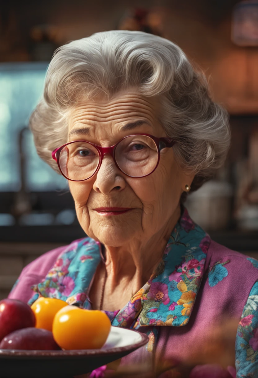 Grandma who looks good with pickled plums