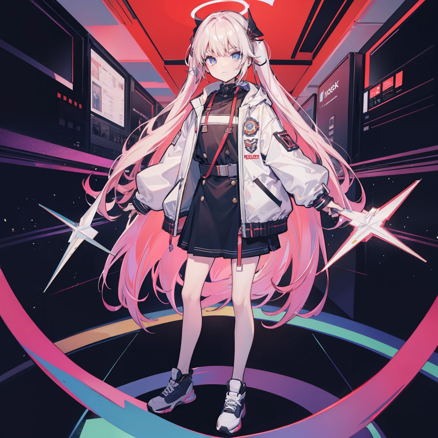VTuber Standing Picture Front Full Body Background White Man