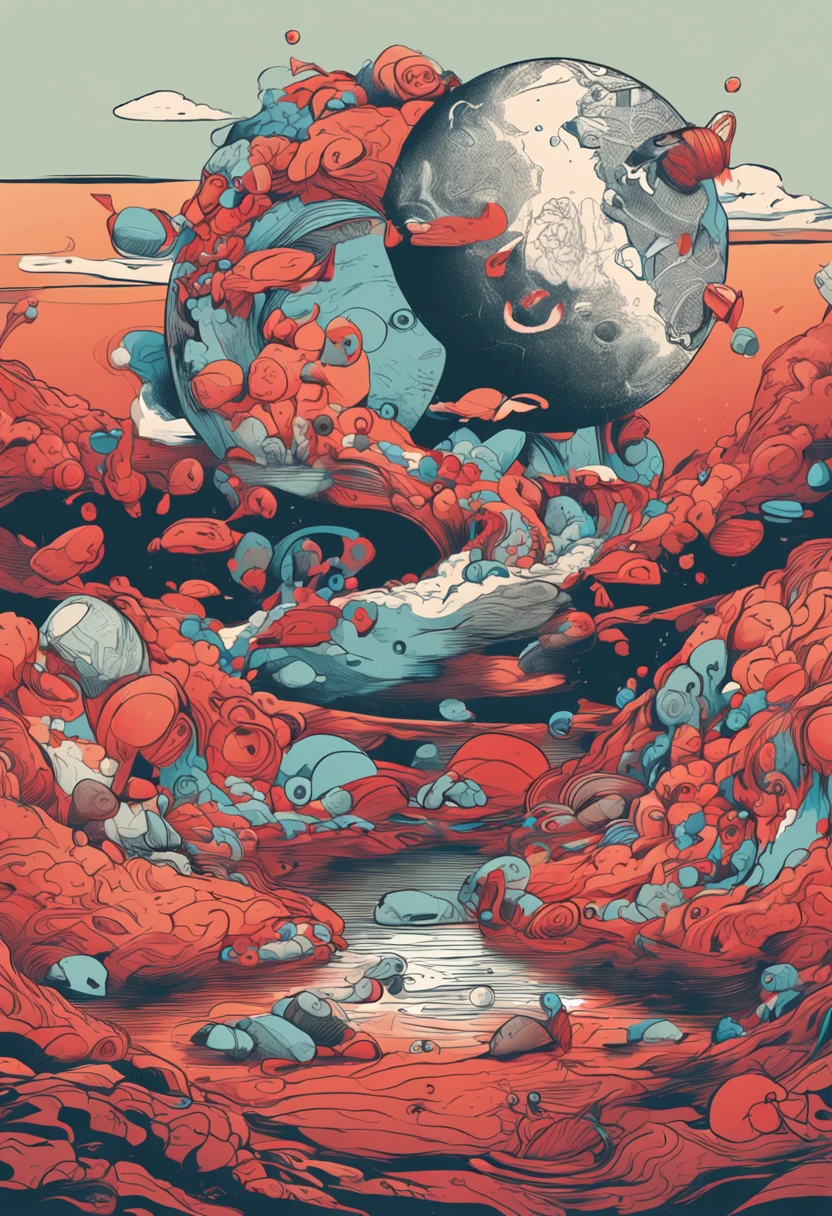 The stereoscopic number 9 floats in the middle，The background is red，HD meticulous，There are no characters in the picture