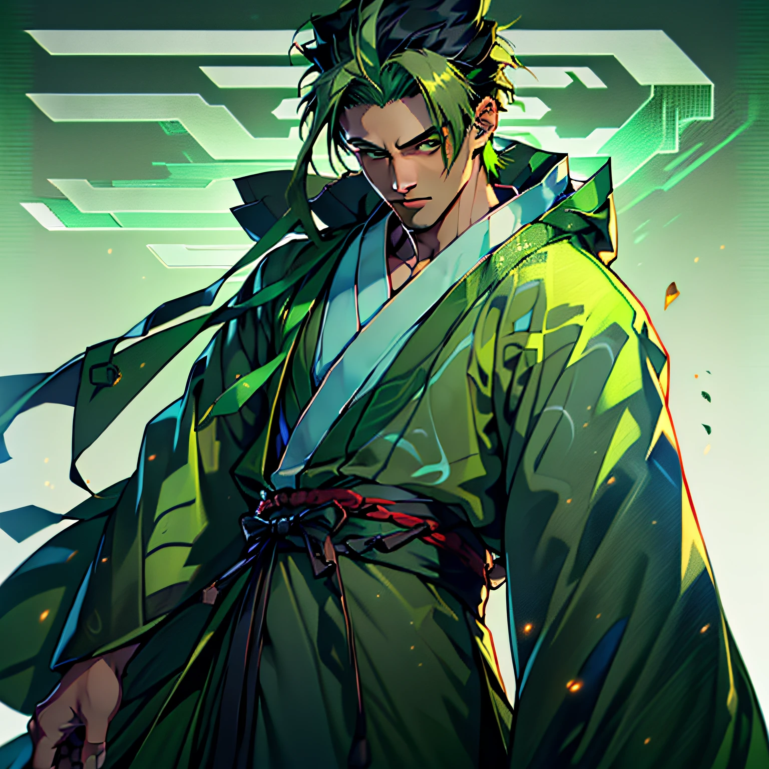 3. (1 person) (1boy,(((blue Hanfu))),((((Black hair))),(((1boy))),(((aboy))).(((Green coat))),((Green Hanfu youth)),((Green clothes)) , (((Green hair))),handsome, has powerful resources, but his strength is only at the Profound Void realm, he is as foolish as a pig)(Background: 1boy,(((blue Hanfu))),((((Black hair))),(((1boy))),(((aboy))).(((Green coat))),((Green Hanfu youth)),((Green clothes)) , (((Green hair))),handsome,'s arrogance)