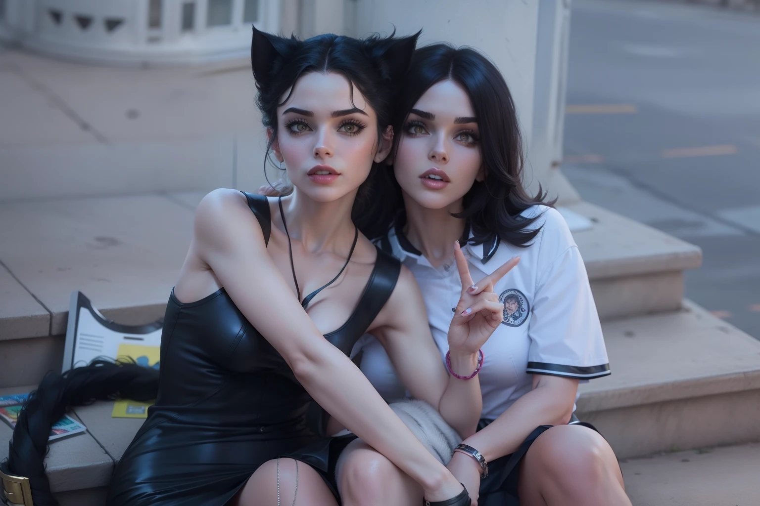 Catwoman School Uniform Best Friend Girlfriend Scissorhands