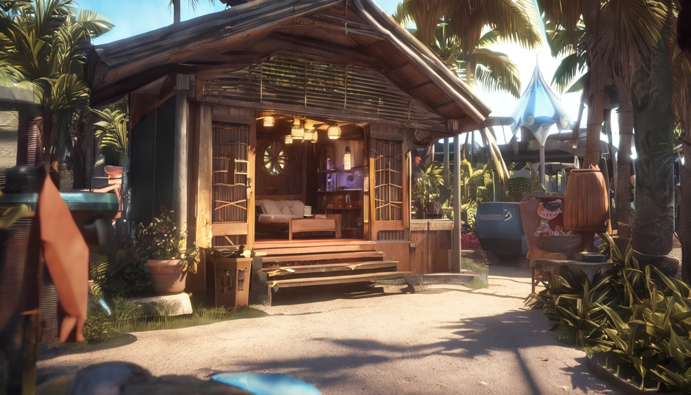 anime style:, NSFW::, masterpiece, best quality, ultra-detailed, bright, bright light, ray tracing, HDR, depth of field, perfect face:, detailed eyes:, big boobs::, 8k, HD, body full:, ultra-realistic face:, ray tracing, perfect lighting, sitting on a bench, tropical beach::, sunset, palm trees, wooden hut:, complex background:, deserted beach, best quality, ultra bright eyes -detailed, looking at viewer:, sexy smile::, 1girl, gyaru, mature woman::, nami, long hair, gradient hair, multicolored eyes, gradient eyes, bright eyes: 1.1, mascara, fashion makeup:, parted lips , pussy:, nipples:, tattoo:, super detailed background:, dynamic poses, 8k wallpaper: