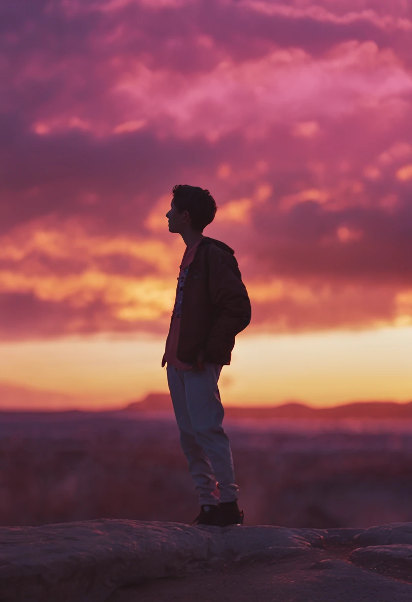 sunset boy back dream freedom beautiful world aesthetic