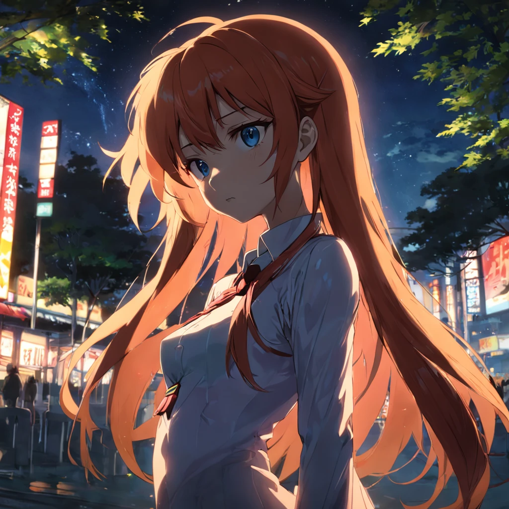 girl, asuka_langley, milf, park, solar ilumination