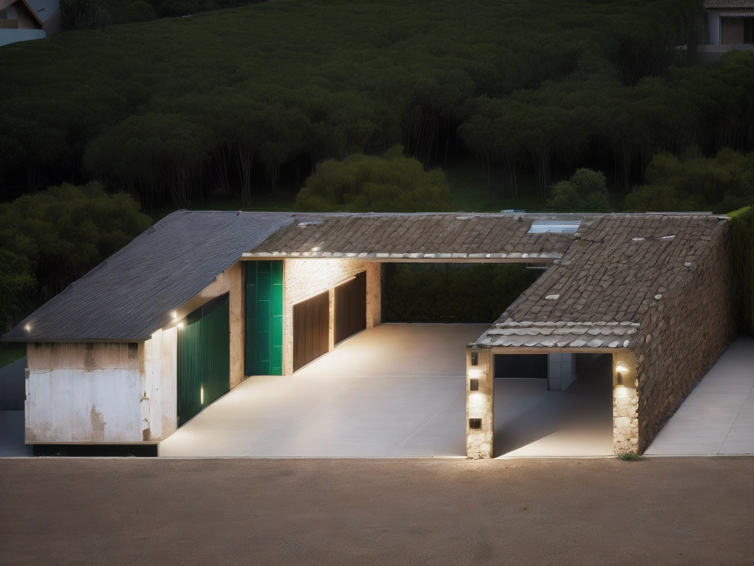 Casa moderna, em um terreno amplo, enjoyable, realista, highes definition, 4k, telhado colonial, luz do dia
