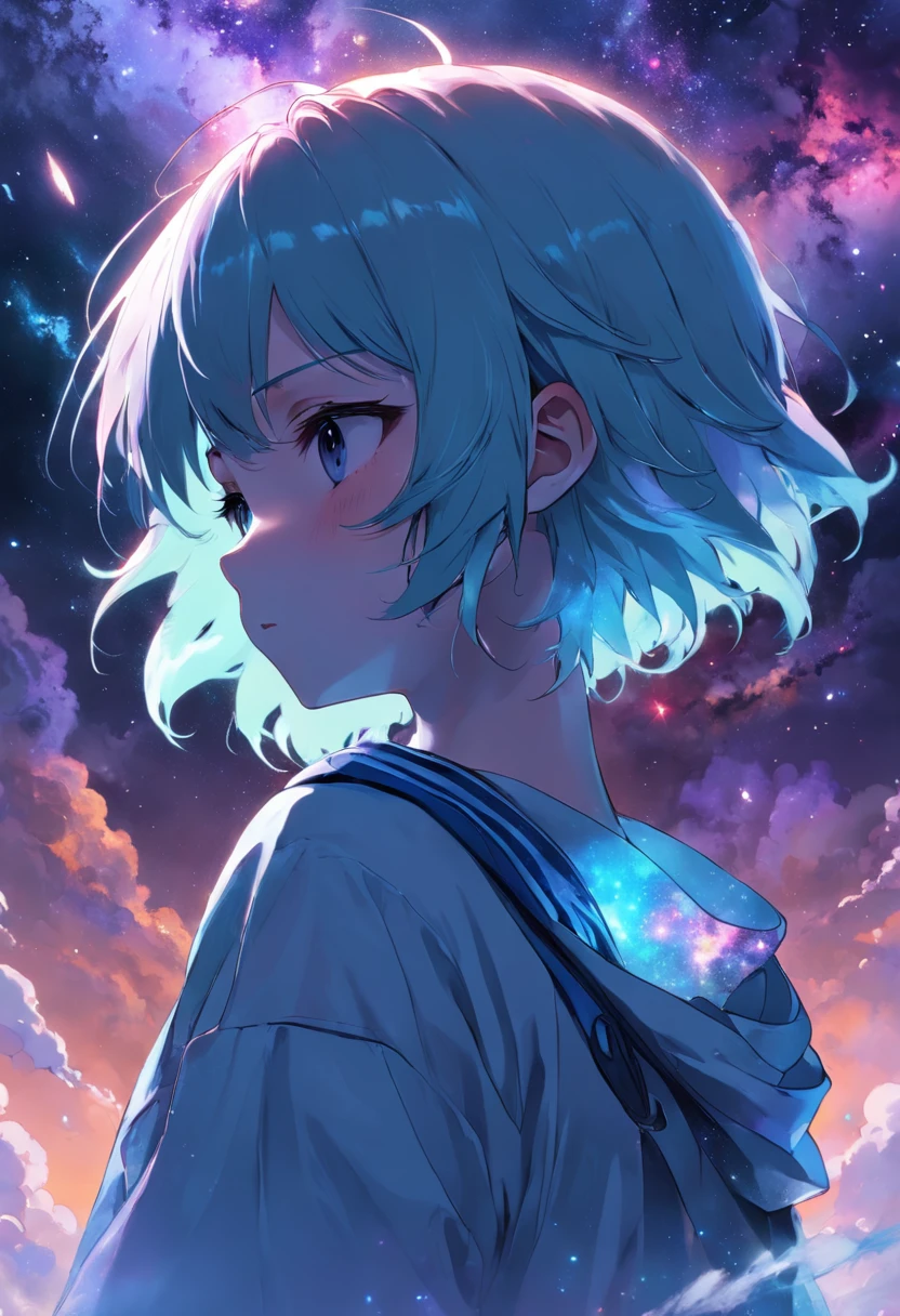Galaxy Boy Back Dream Freedom Quiet Aesthetics