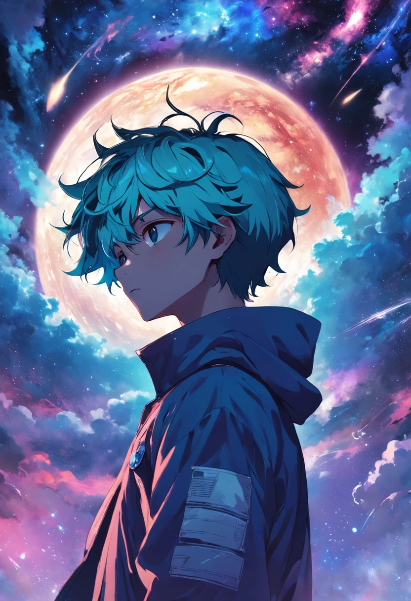 Galaxy Boy Back Dream Freedom Quiet Aesthetics