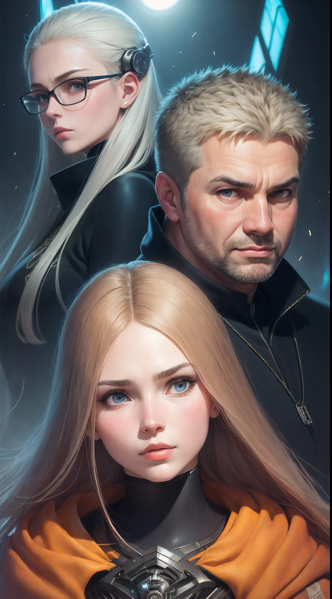 1man, 1B woman,nakeness, Soft light, Best Qualit,, in a panoramic view, masutepiece，concept art by Eugeniusz Zak, cg society contest winner, Fantasy Art, Romance Novel Cover ,black background, simple background