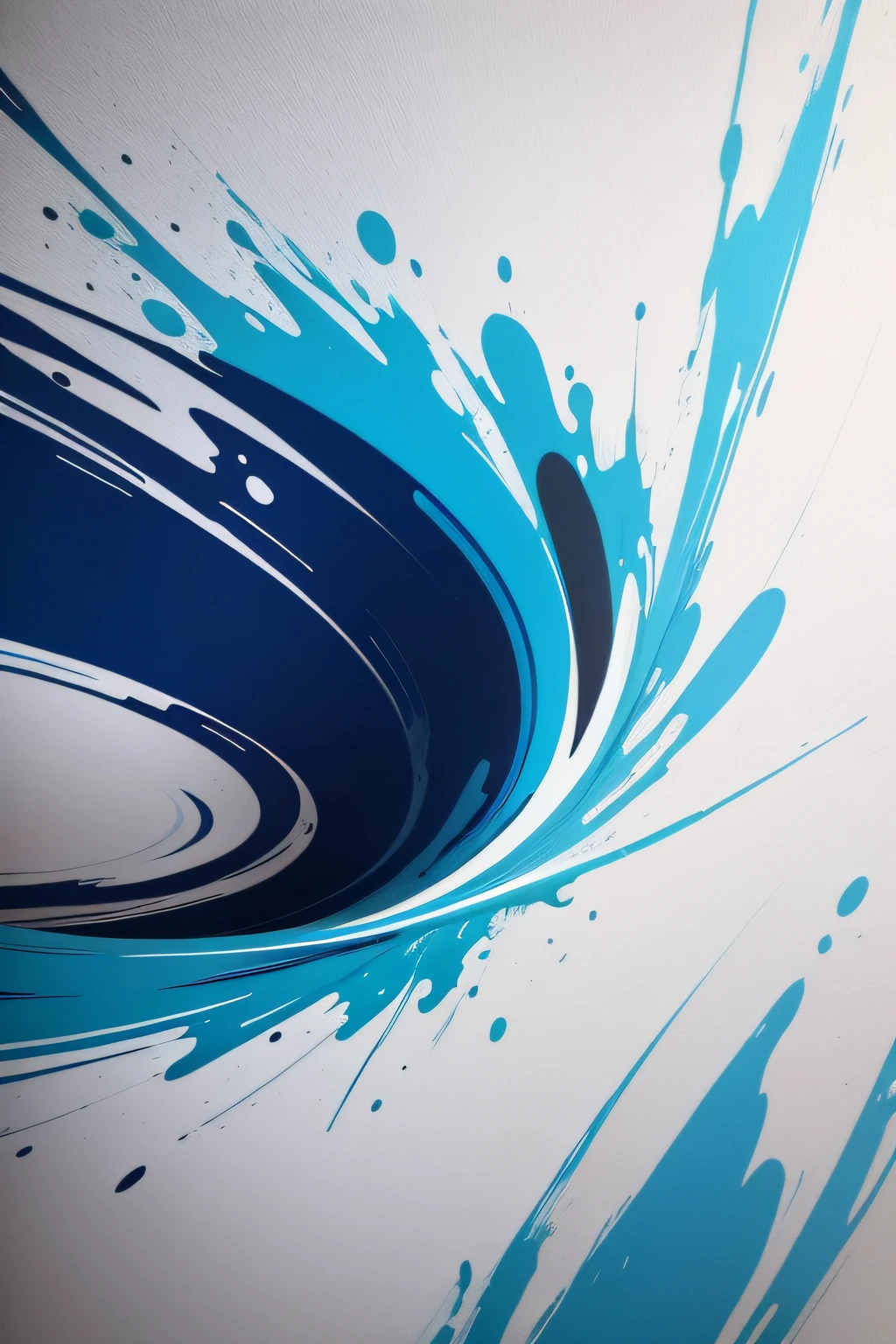 There is a blue and white swirl with a black center, Arte Digital 4K, respingo de tinta azul, redemoinhos de tinta, salpicos de cor azul, 3d arte digital 4k, Arte do papel de parede, arte digital 4k, Arte Digital 4K, 8k hd papel de parede arte digital, swirling ink, papel de parede hd, Arte 3D abstrata, papel de parede do telefone hd, papel de parede 4K