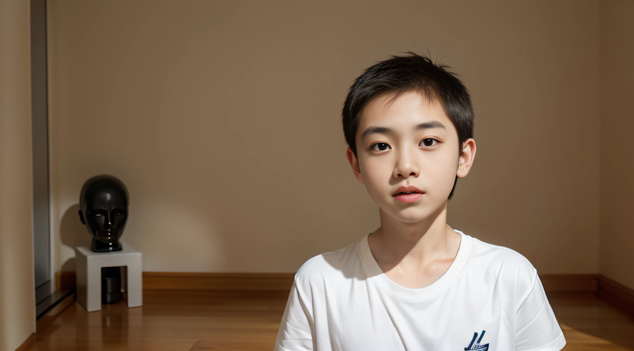 Elementary school boys　a handsome　Tank tops　pulling the hands up　Photograph the whole body
