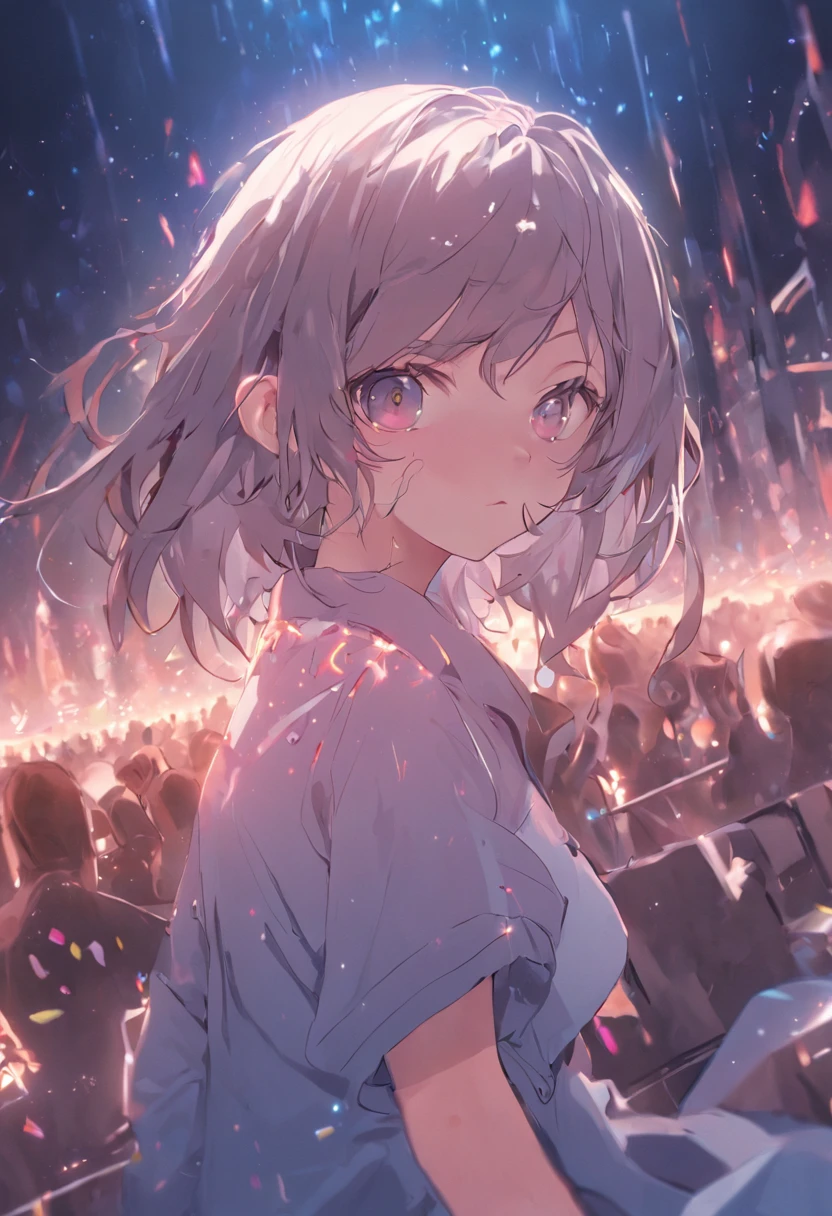 realistic illumination，top Quority，Resolution of 8K，tmasterpiece：1.3，Clear focus：1.2，1个Giant Breast Girl，delicated face，二重まぶた，largeeyes，Sexy expression，Perfect anatomical physique，Beautiful Women with Perfect Figure：1.6，Big breasted 1.7，long and dark brown hair，Bigchest：1.8，Armor，Long knives，magia，exteriors，during night：1.1，1080p，hyper HD，textureskin，super detailing，best qualtiy，high detal，high high quality