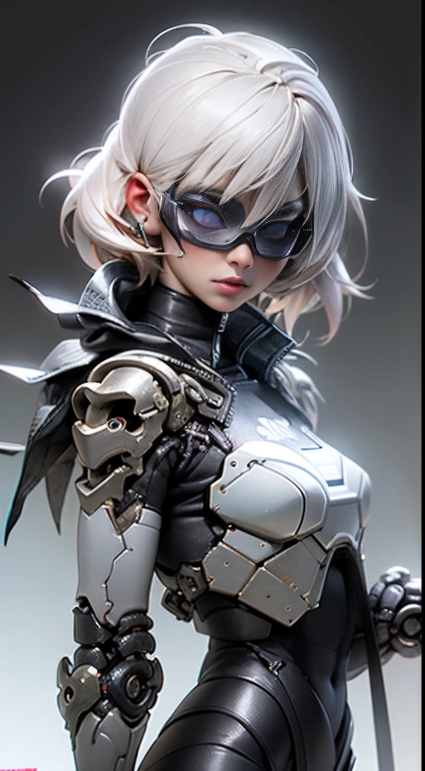 unreal-engine:1.4, Fotorrealista:1.4, skin texture:1.4, tmasterpiece:1.4,Close-up of a beautiful woman in a white suit holding a sword, Por Senior Character Artist, A masterpiece of CG society, White biomechanics details, porcelain cyborg, Zbrush Central Competition Champion, white biomechanical details, murderess, stunning character art, Polyvinyl chloride diagram, Winner of the Zbrush competition, trend in CGSociety, Snakehead killer, female moon knight,Tokyo City Fire,