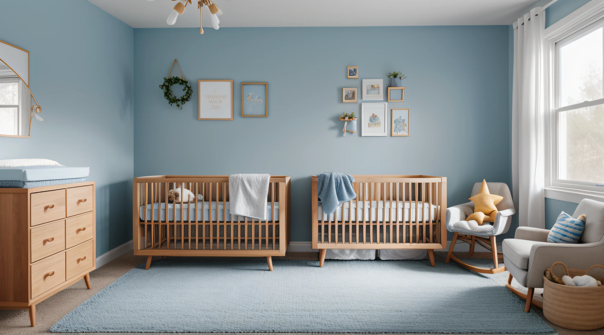 BABY ROOM, medium blue wall