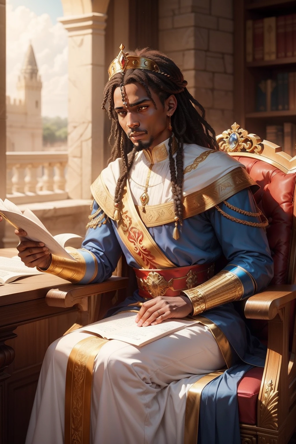 Solomon's anticipation: Delve into King Solomon's perspective as he receives news of Queen Makeda's impending visit. How does he prepare for her arrival, and what are his thoughts on the opportunity to exchange knowledge with a distant queen?