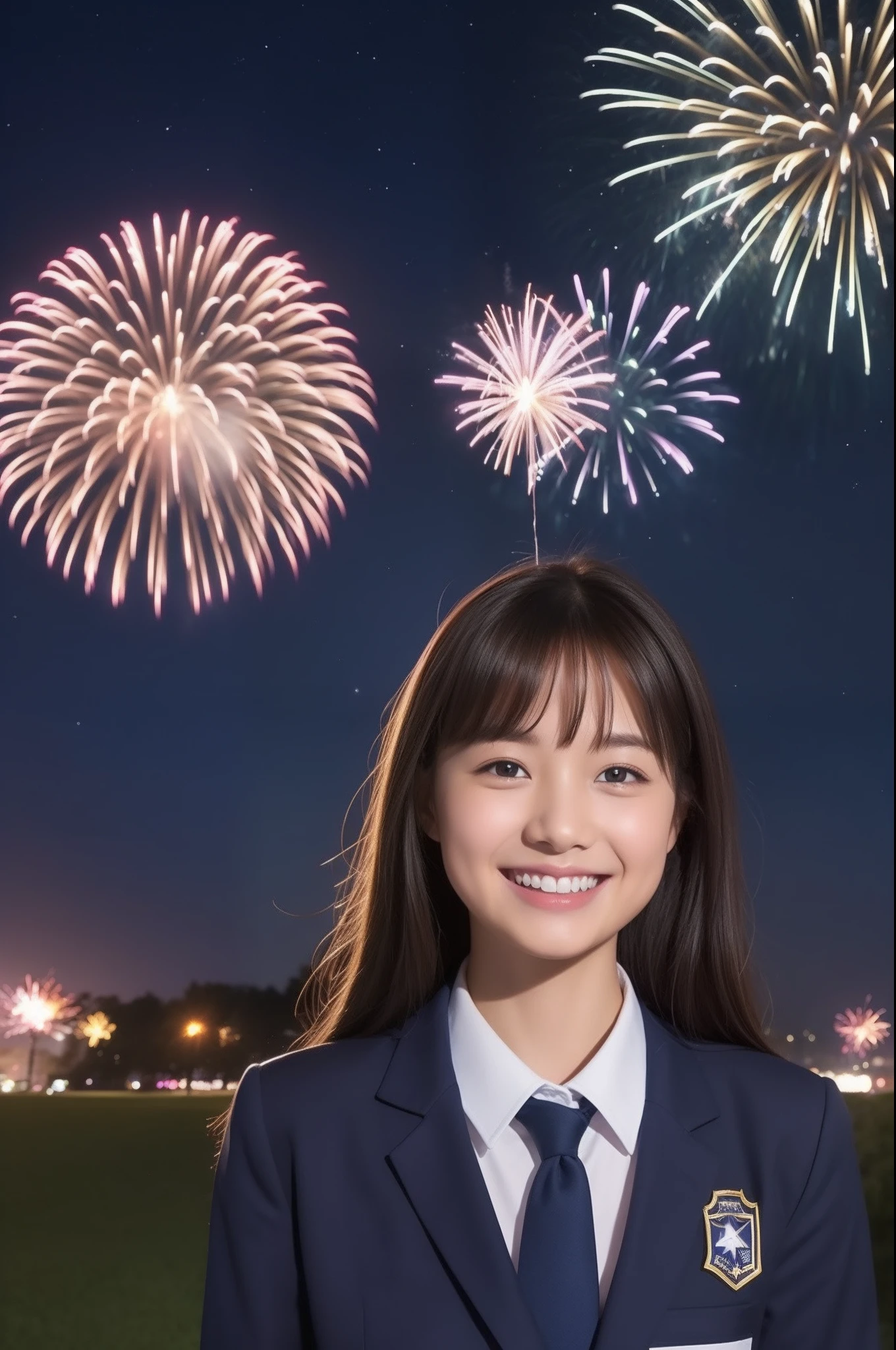 A smile、hi-school girl、校服、While doing fireworks、starrysky、Aurora、Idol