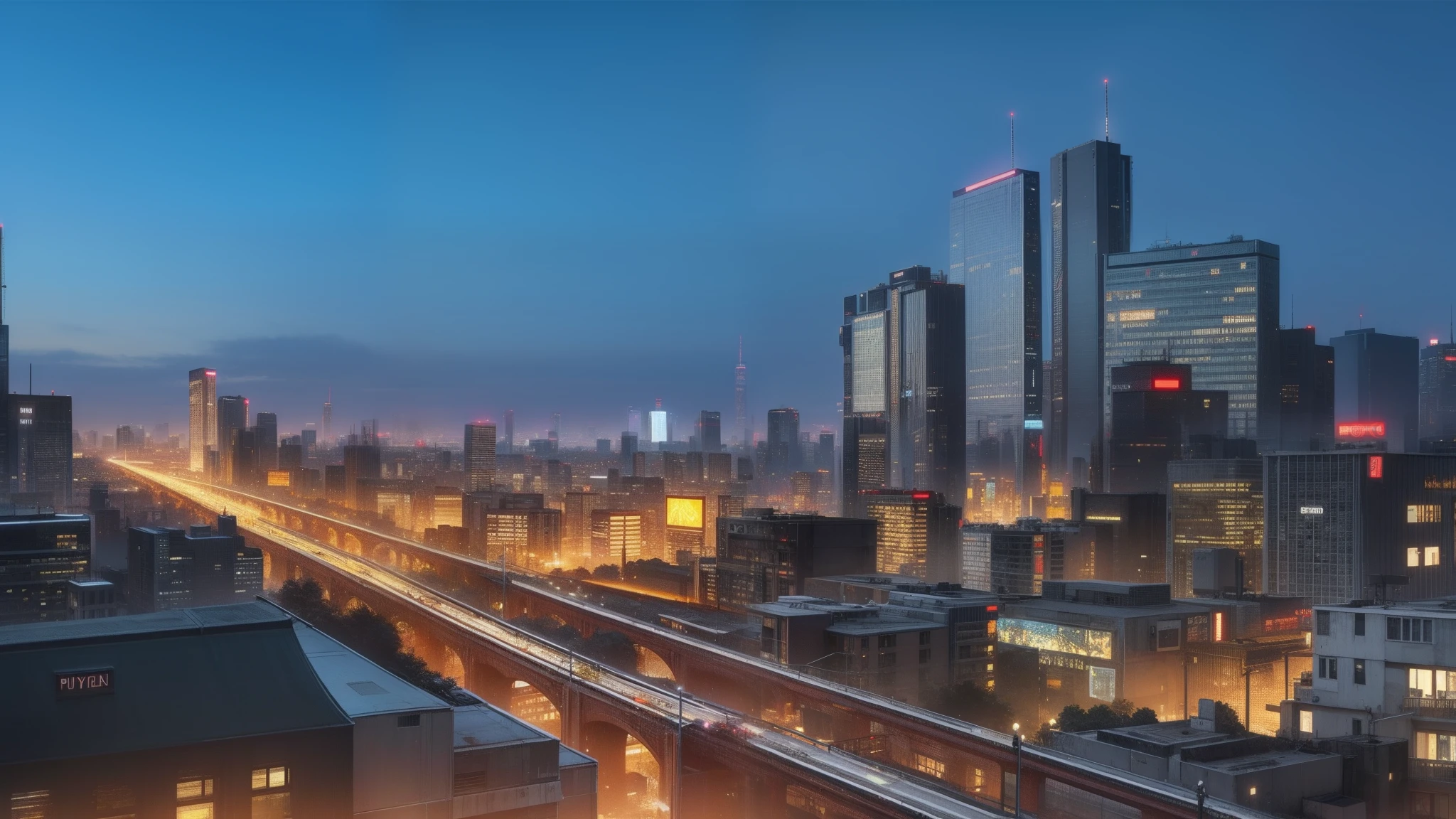Cyberpunk urban style