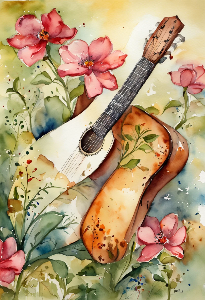 Guirrista Surpreso com sua Guitarra