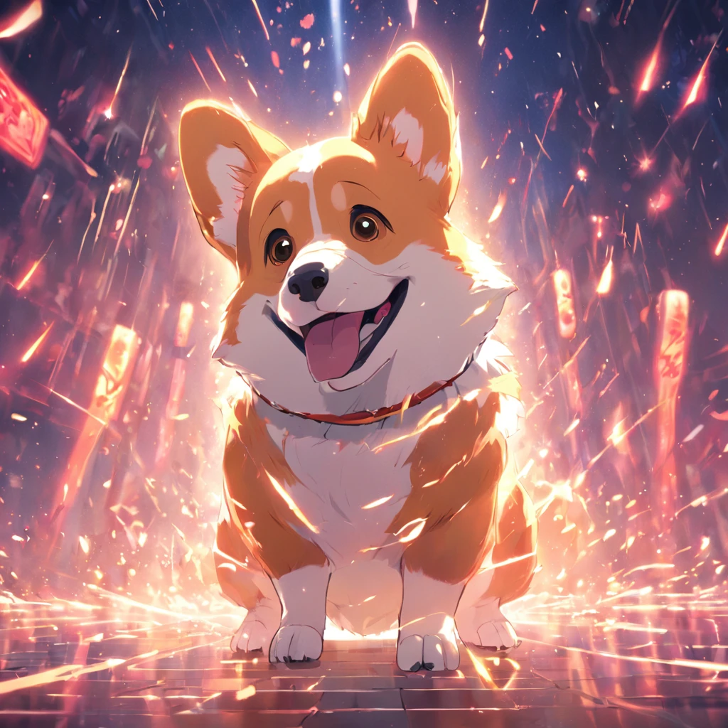Corgi Chinese illustration movie lighting effects