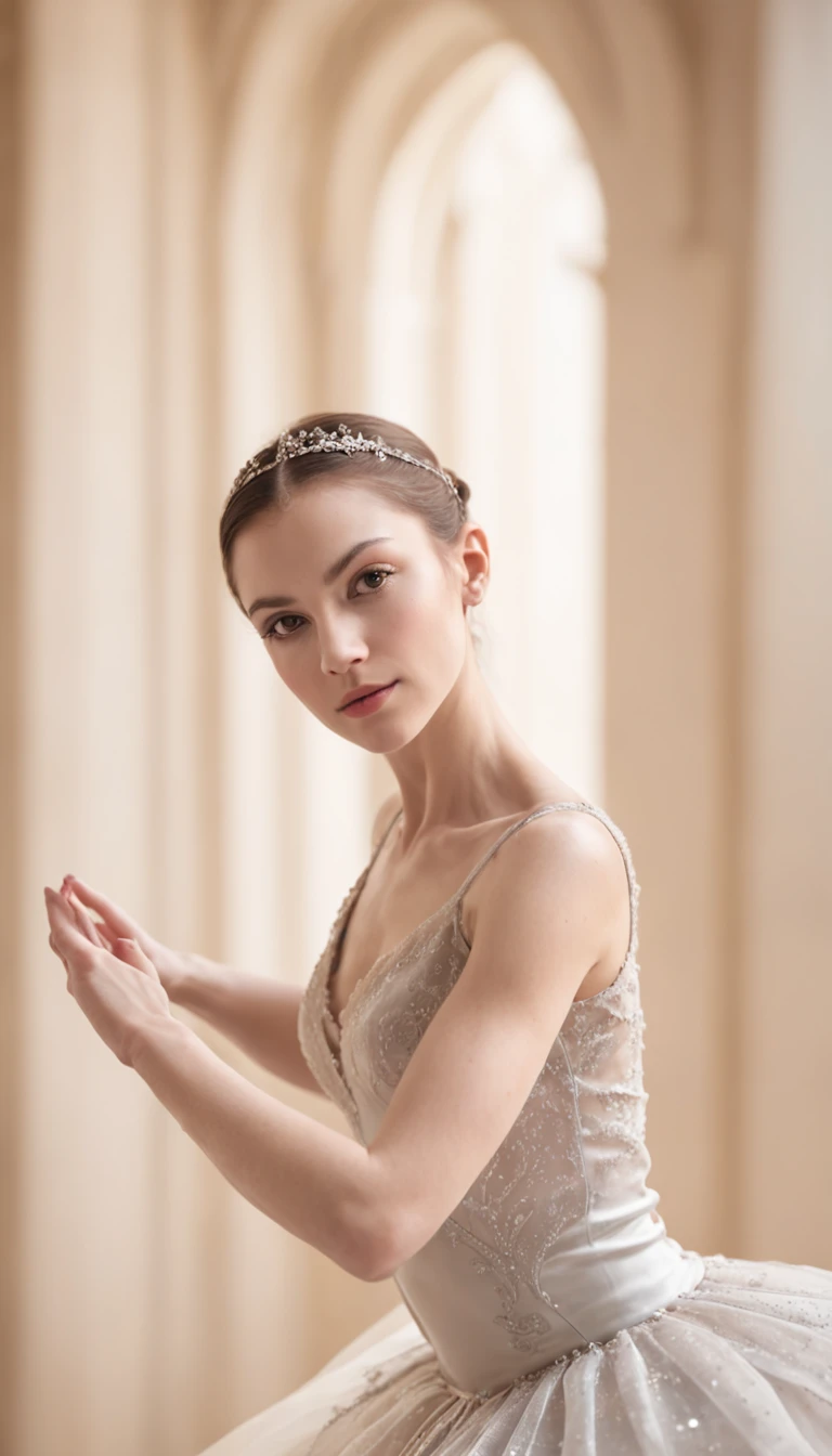 ballerina grand battement pose