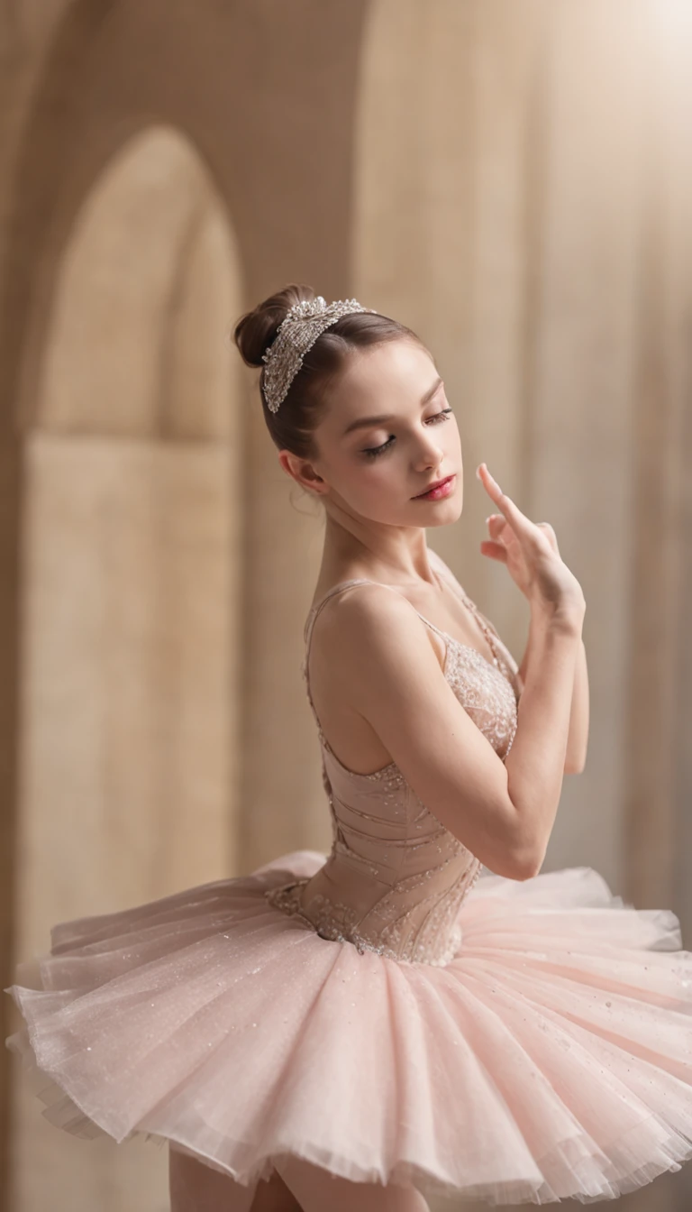 ballerina grand battement pose