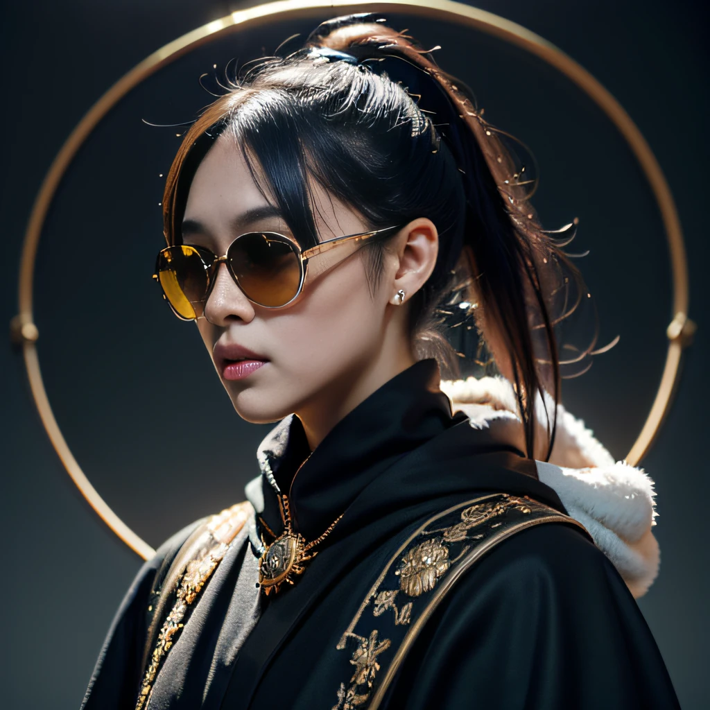 ponds,32K(tmasterpiece,k hd,hyper HD,32K)Burgundy double ponytail,flower stick,Indigo Skull King ,Hold the heavy wooden steering wheel (The skeleton is realistic:1.4),Python pattern robe,Rusty skull ornaments,Sargin linen cloak,Petals flutter,Deep gold sunglasses,Hold your head high,Be proud,The nostrils look at people,A and secondah resolution,Xueba, the detail, RAW photogr, Sharp Re, Nikon D850 Film Stock Photo by Jefferies Lee 4 Kodak Portra 400 Camera F1.6 shots, Rich colors, ultra-realistic vivid textures, Dramatic lighting, Unreal Engine Art Station Trend, cinestir 800,Hold your head high,Lateral face,Be proud,The nostrils look at people,Tsundere,Petals flutter,Petals flutter,Sprinkle with gold dust,Fluttering,Impeccable,( reasonable design, Clear lines, High sharpness,Best quality, Very detailed skeleton, The skeleton of a masterpiece, offcial art, movie light effect, 8K skeleton(((Platinum marble sunglasses)))Deep gold sunglasses,Side portrait