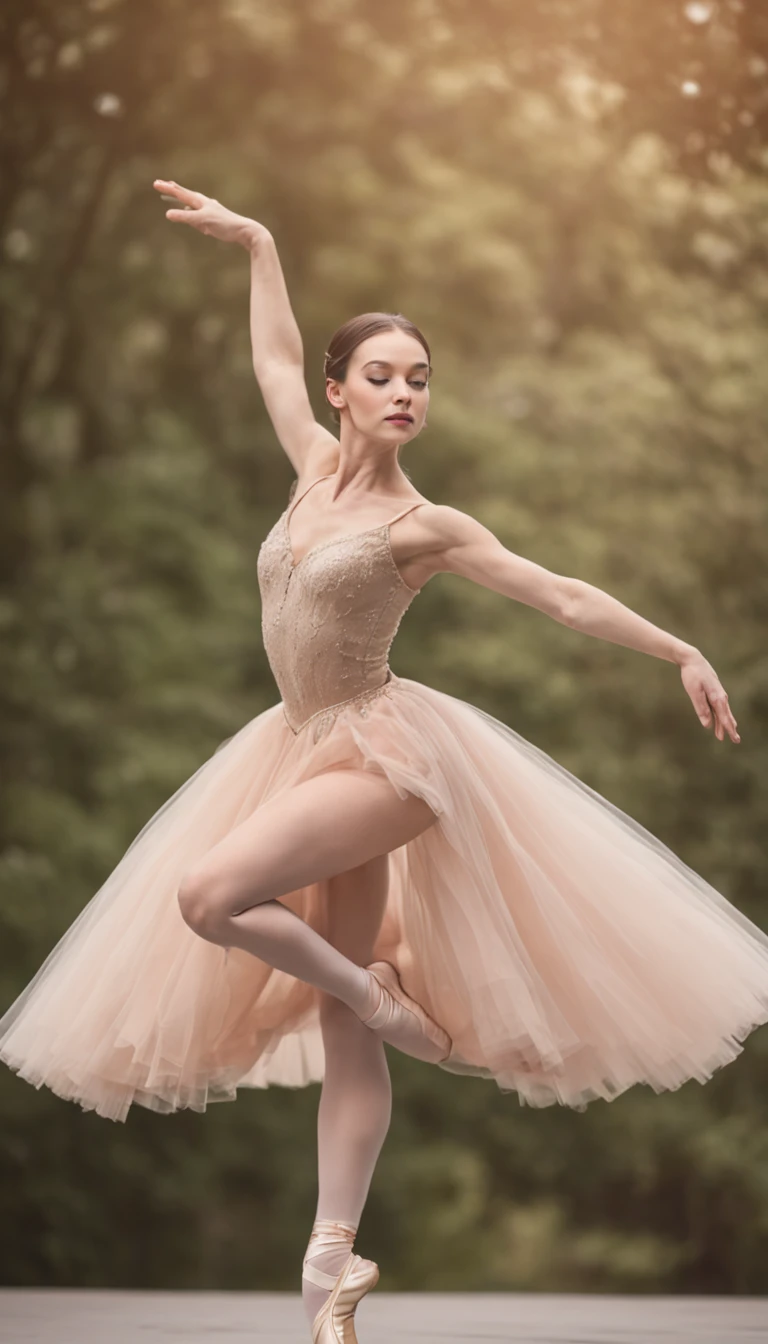 a ballerina performing the grand battement step