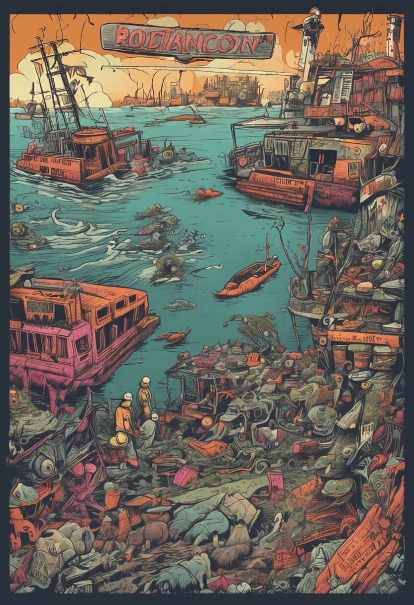 nuclear radiation nuclear wastewater anti-poison detoxification zombies ruins nuclear sewage discharged into the ocean marine pollution marine animals mutation japan