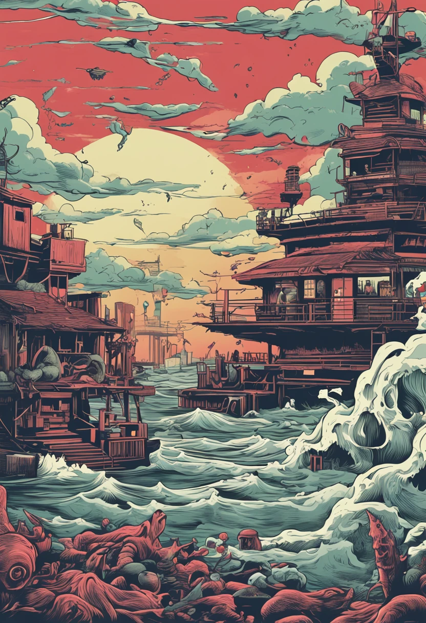 nuclear radiation nuclear wastewater anti-poison detoxification zombies ruins nuclear sewage discharged into the ocean marine pollution marine animals mutation japan