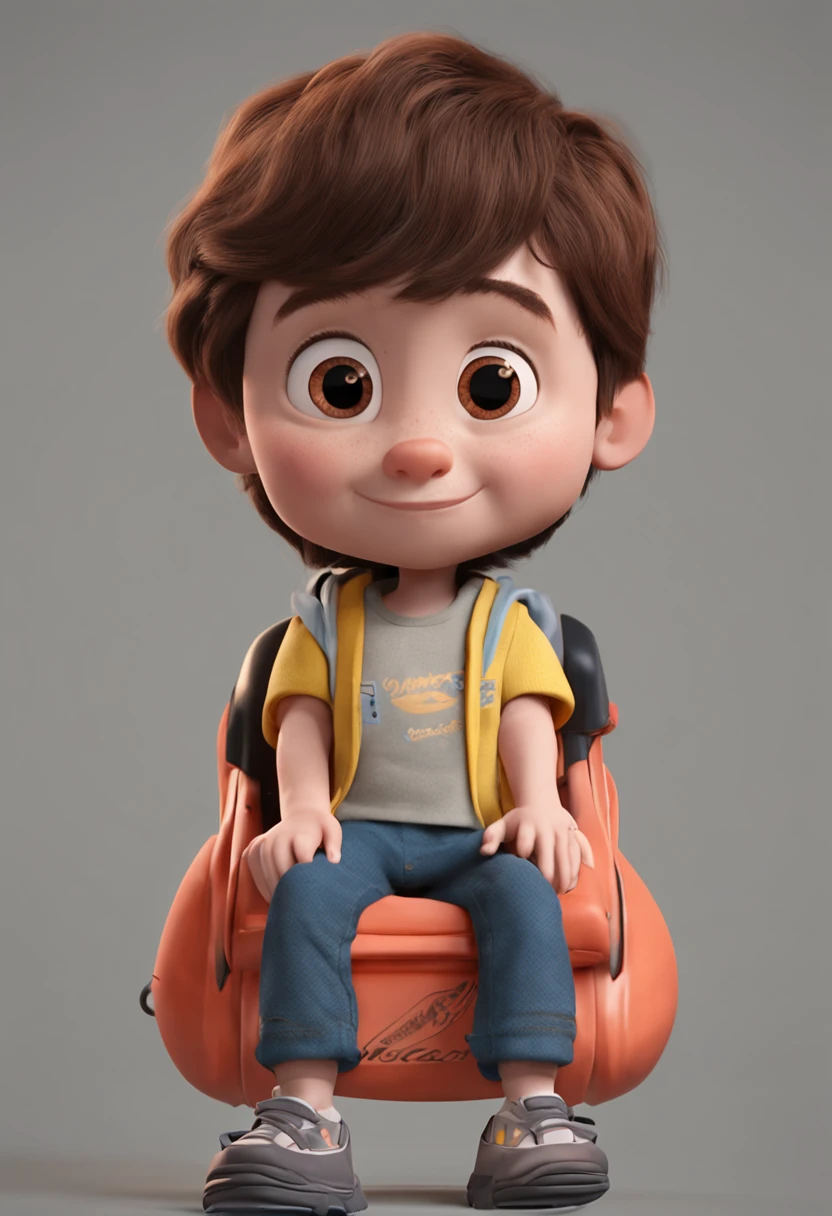 (Pixar 1.23 style) 1 boy ((upper body front, bust shot)), solo, cute kid, brunette, pretty tracksuit, boy, korean child, playground, ((masterpiece, highest quality)), (composite lighting)