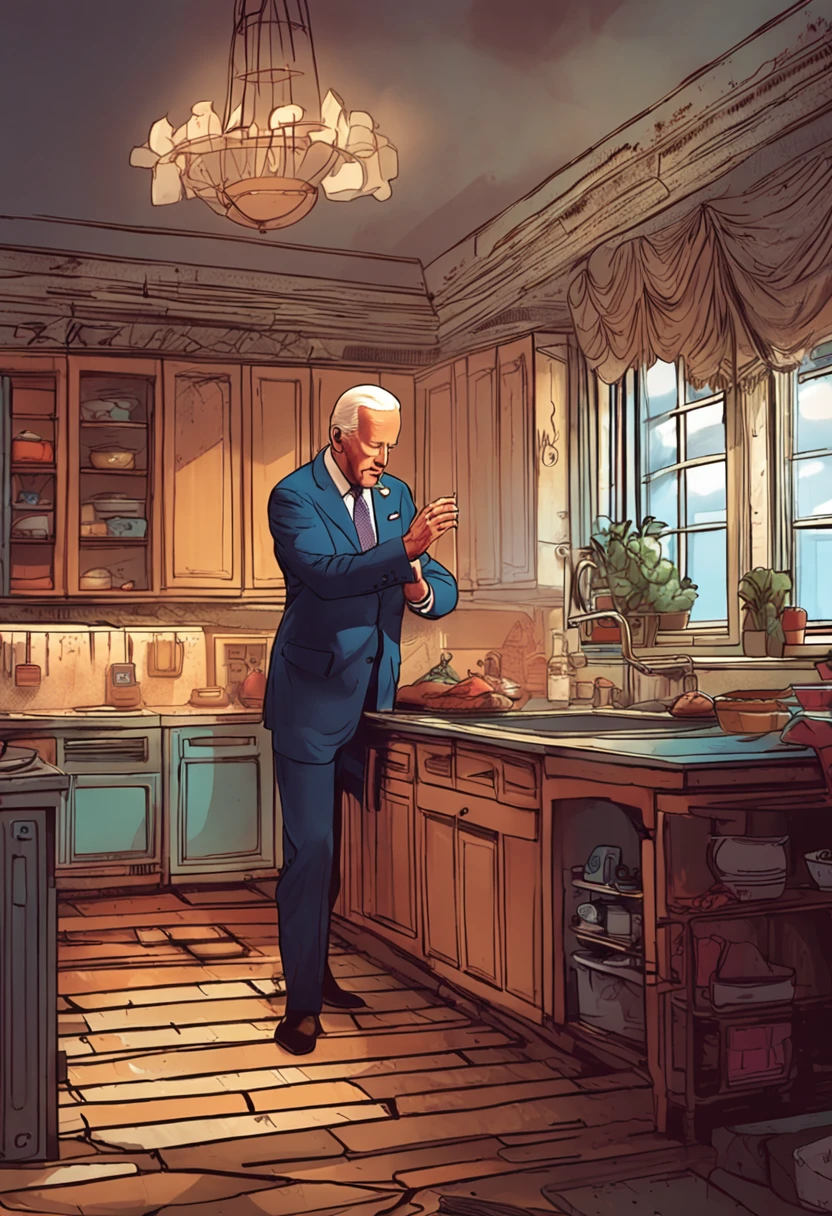 joe biden in the kitchen
