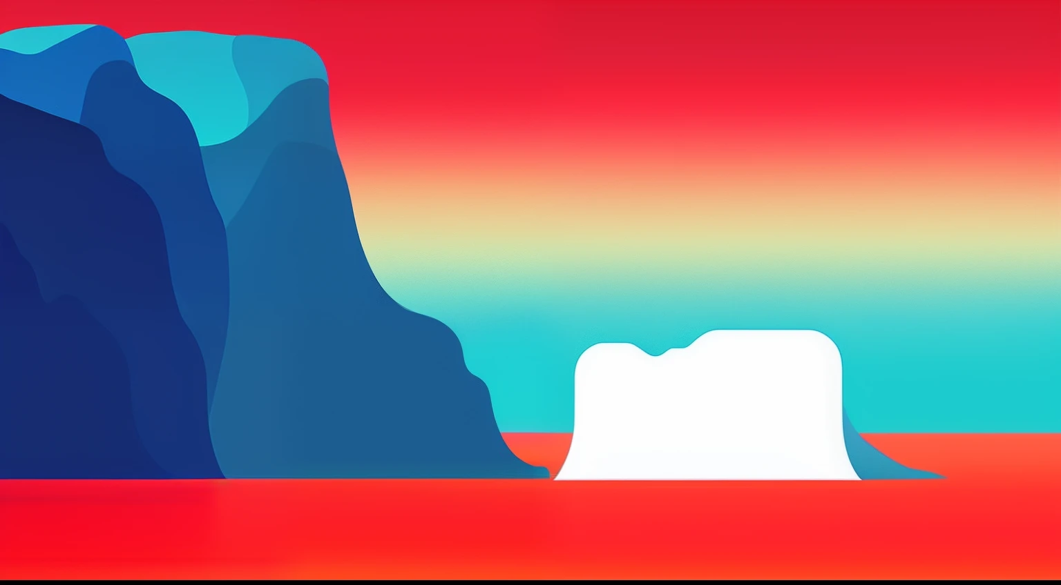 White icebergs floating in the red sea,Abstract faint outline,minimal style,Space-time distortion,Fog blur(nvinkpunk:1.2)(SNTHWV style:0.8) Soft light waves,All red tones,