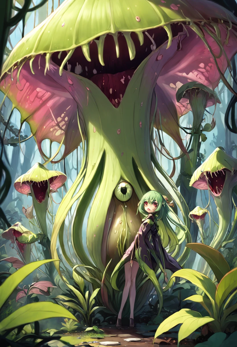 carnivorous plant with eyes mascot
