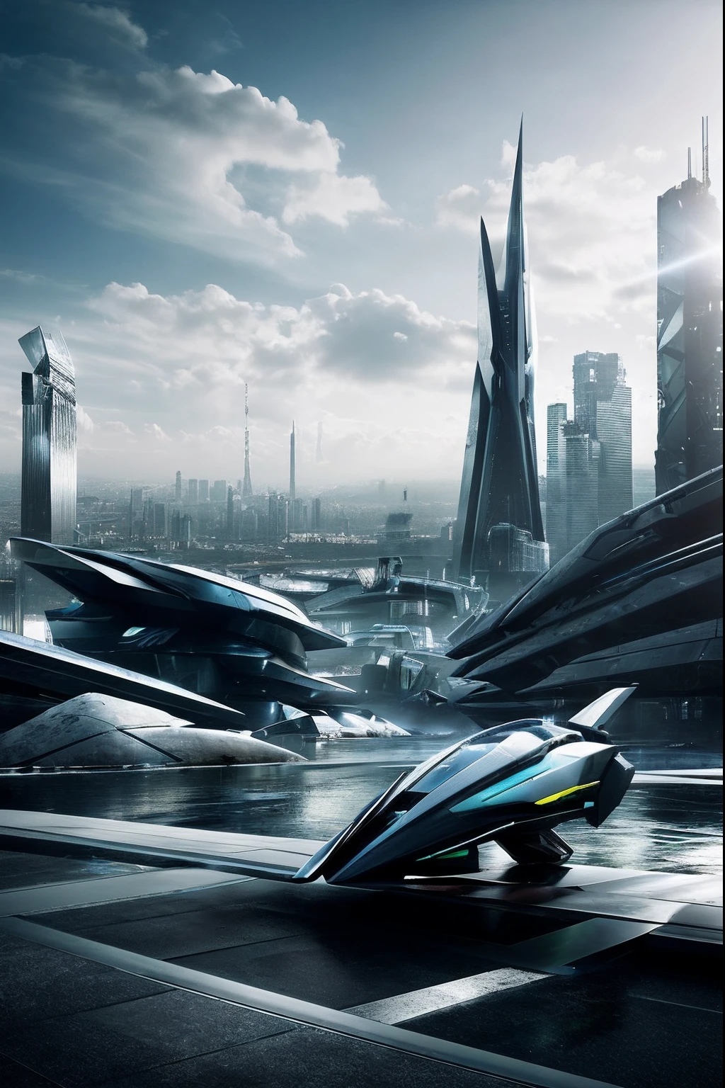 ((masterpiece, best quality)), 8k, modern architectural style, photographrealistic, hyperedetailed photo, Clean skies, Ruined city, cyber punk perssonage, Sateen,shock,atmospurate