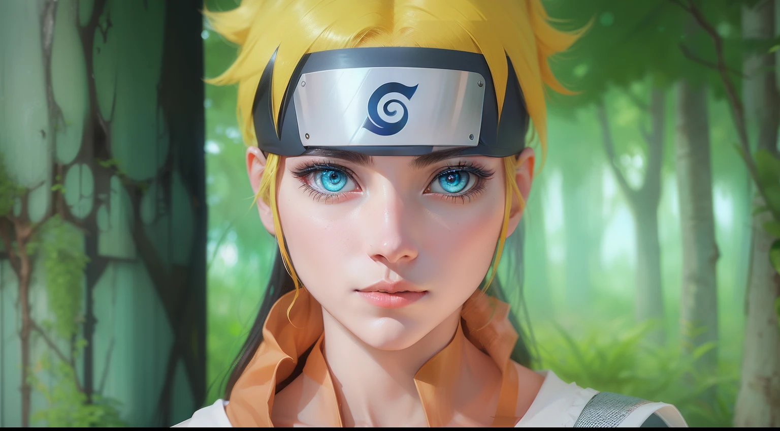 ultra realistic, 8k, blue and black gradient background, keeping the character expression of the original image.