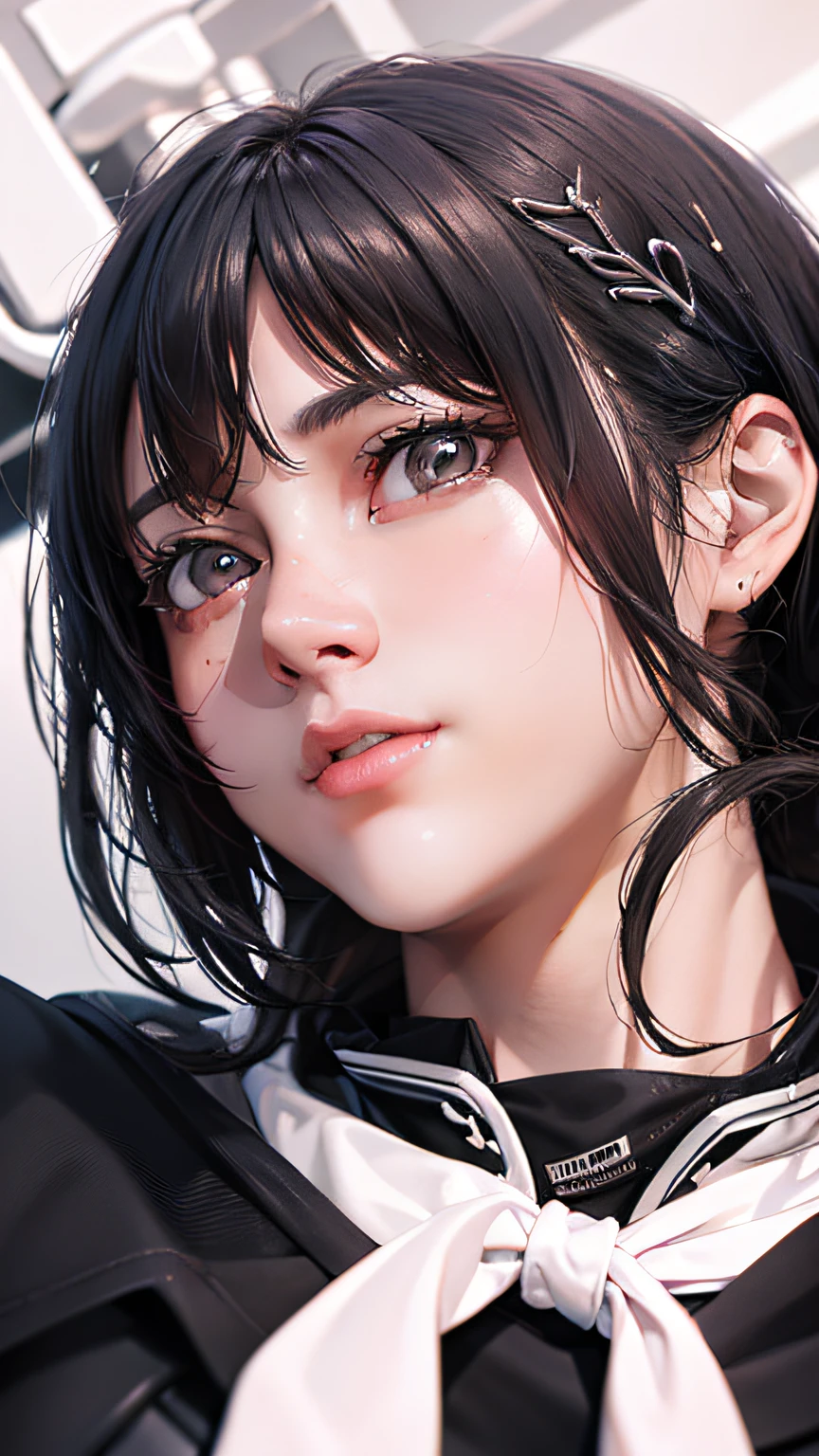 ((Best quality)), ((masterpiece)), (detailed:1.4), 3D, an image of a beautiful cyberpunk female,HDR (High Dynamic Range),Ray Tracing,NVIDIA RTX,Super-Resolution,Unreal 5,Subsurface scattering,PBR Texturing,Post-processing,Anisotropic Filtering,Depth-of-field,Maximum clarity and sharpness,Multi-layered textures,Albedo and Specular maps,Surface shading,Accurate simulation of light-material interaction,Perfect proportions,Octane Render,Two-tone lighting,Wide aperture,Low ISO,White balance,Rule of thirds,8K RAW,